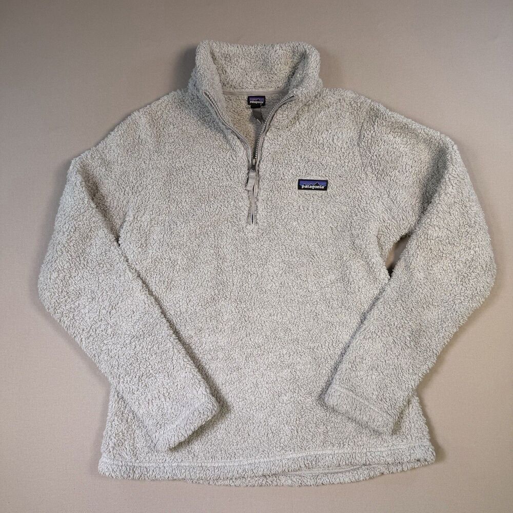 Patagonia Women's Medium Los Gatos Grey Quarter Zip Fuzzy Sherpa Outdoors